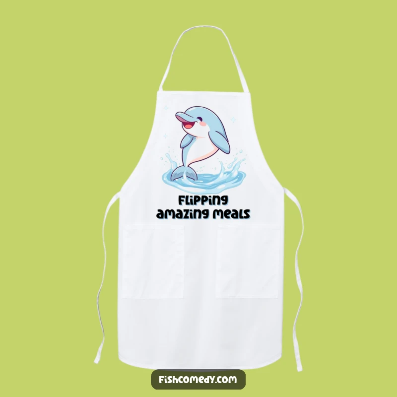 Funny Dolphin Apron: Giggling Leap, Kitchen Splash, Perfect Funny Gift for Chefs