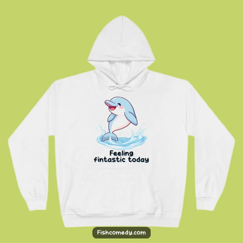 Funny Dolphin Hoodie: Giggling Fun, Cozy Splash, Warm Funny Gift