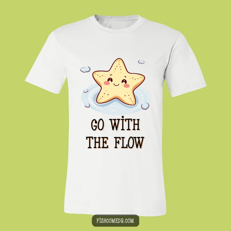 Funny Starfish T-Shirt: Content Floating, Relaxed Design, Great Funny Gift