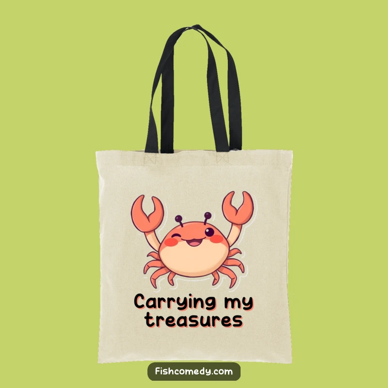 Funny Crab Tote Bag: Mischievous Wiggling Claws, Stylish and Humorous Accessory, Eco-Friendly Funny Gift
