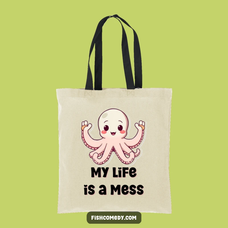Funny Octopus Tote Bag: Enthusiastic Greeting, Carry Your Fun, Eco-Friendly Funny Gift